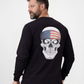 Forge Fr Men's Skull Print Black Long Sleeve T-shirt