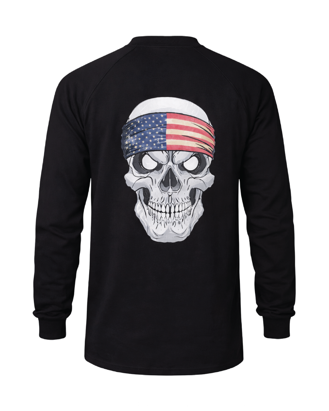 Forge Fr Men's Skull Print Black Long Sleeve T-shirt