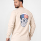 Forge Fr Men's Skull Print Sand Long Sleeve T-shirt