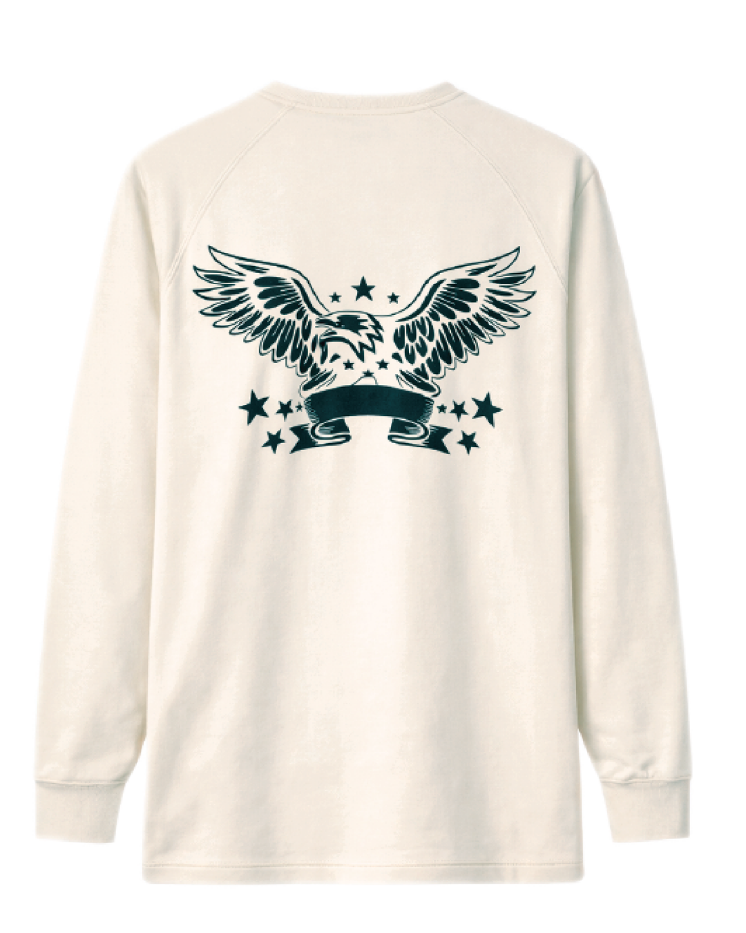 Forge Fr Men's Eagle Print Sand Long Sleeve T-shirt