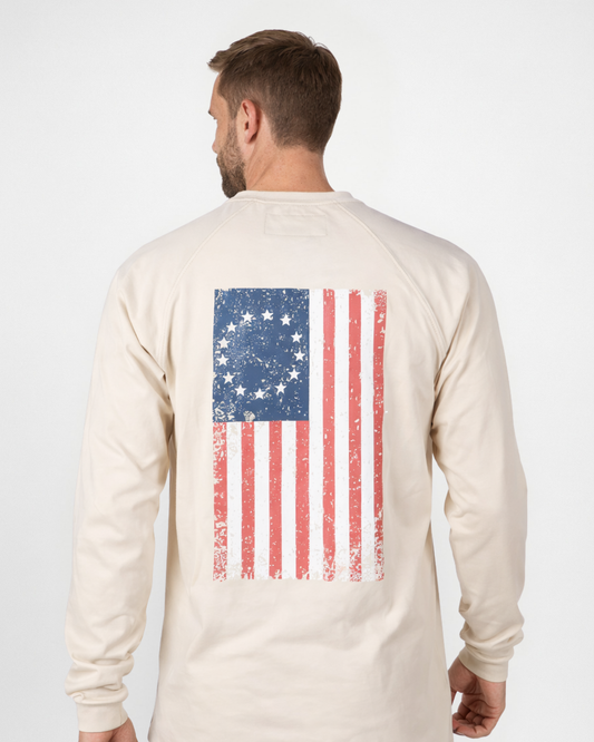 Forge Fr Men's Graphic Printed Sand Long Sleeve T-shirt
