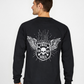 Forge Fr Men's Graphic Printed Navy Long Sleeve T-shirt