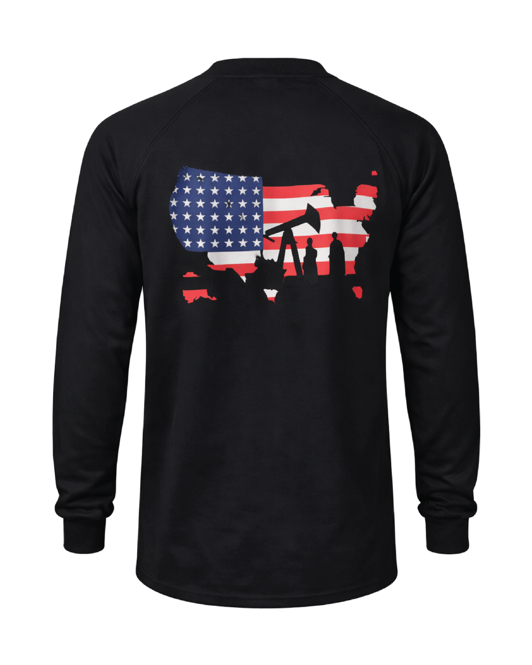 Forge Fr Men's Graphic Printed Jet Black Long Sleeve T-shirt