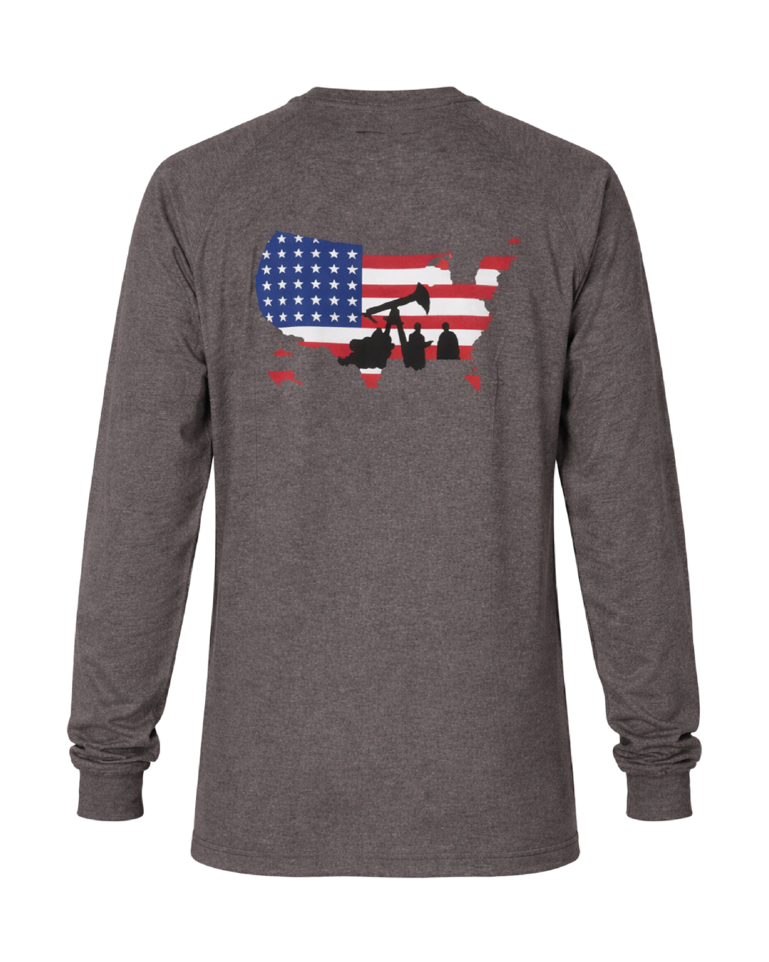Forge Fr Men's Graphic Printed  Grey Long Sleeve T-shirt