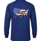 Forge Fr Men's Graphic Printed Ink Blue Long Sleeve T-shirt
