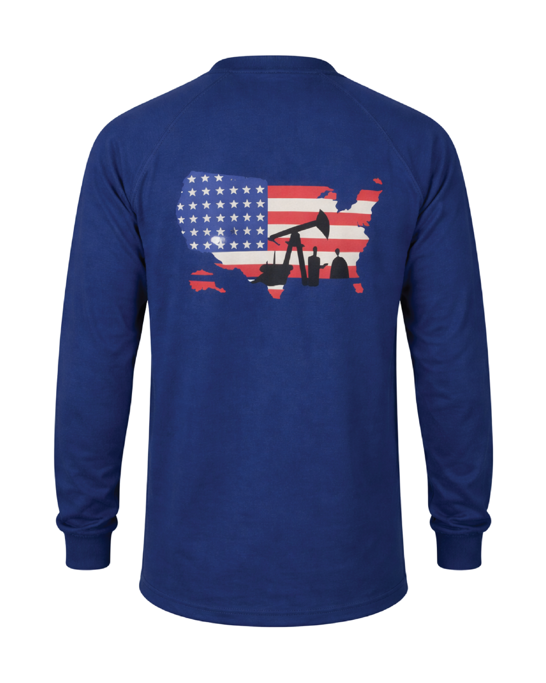 Forge Fr Men's Graphic Printed Ink Blue Long Sleeve T-shirt