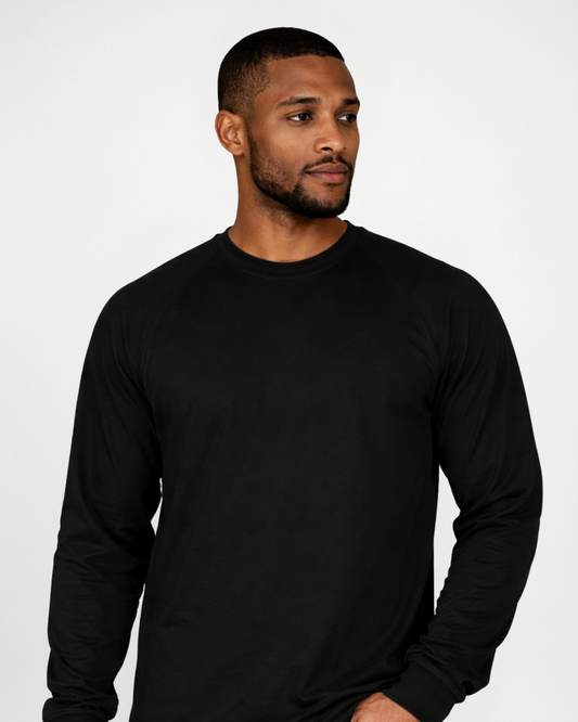 Forge Fr Men's Black Graphic Printed  Long Sleeve T-shirt