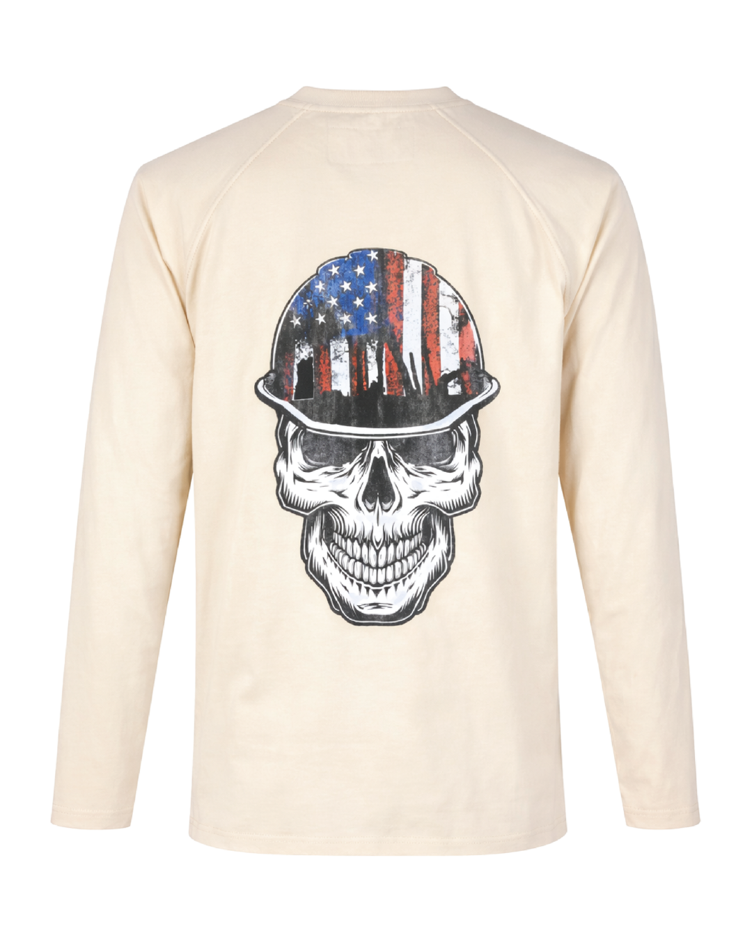 Forge Fr Men's Graphic Printed Beige Long Sleeve T-shirt