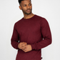 Forge Fr Men's Burgundy Long Sleeve Crew Neck T-shirt