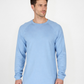 Forge Fr Men's Light Blue Crew Neck Long Sleeve T-shirt