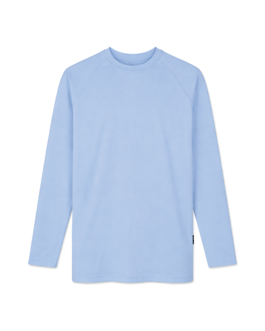 Forge Fr Men's Light Blue Crew Neck Long Sleeve T-shirt