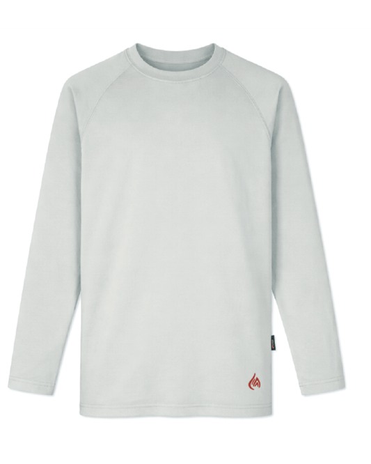 Forge Fr Men's Light Grey Crew Neck Long Sleeve T-shirt