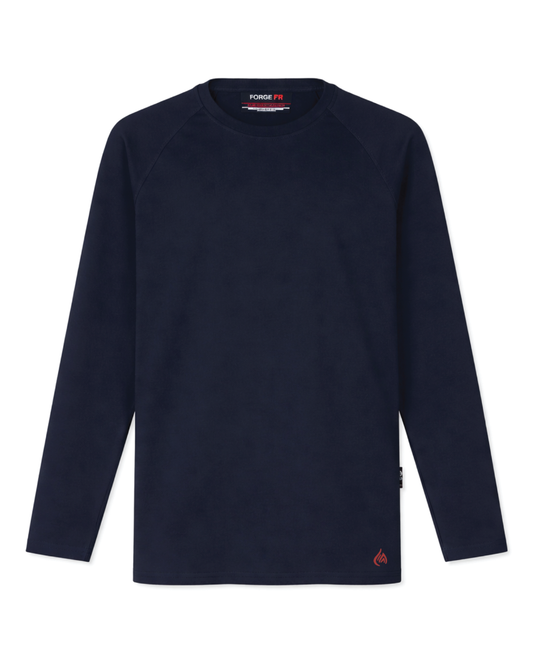 Forge Fr Men's Navy Crew Neck long Sleeve T-shirt
