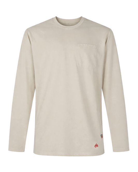Forge Fr Men's Sand Crew Neck Light Weight Long Sleeve T-shirt