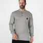 Forge Fr Men's Grey Henley Neck Long Sleeve T-shirt