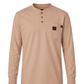 Forge Fr Men's Khaki Henley Neck Long Sleeve T-shirt