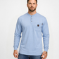 Forge Fr Men's Light Blue Henley Neck Long Sleeve T-shirt