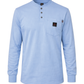 Forge Fr Men's Light Blue Henley Neck Long Sleeve T-shirt