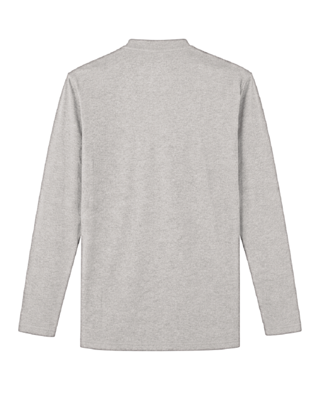Forge Fr Men's Light Grey Henley Neck Long Sleeve T-shirt