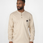 Forge Fr Men's Sand Henley Neck Long Sleeve T-shirt