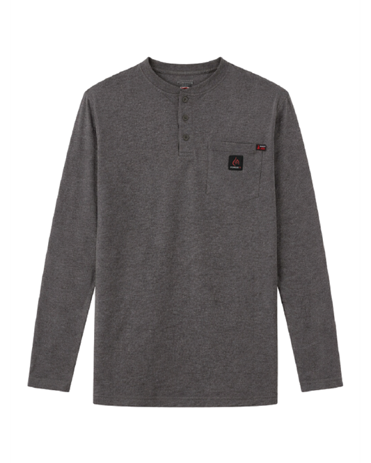 Forge Fr Men's Charcoal Grey Light Weight Henley Tee