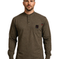 Forge Fr Men's Heather Brown  Light Weight Henley Tee