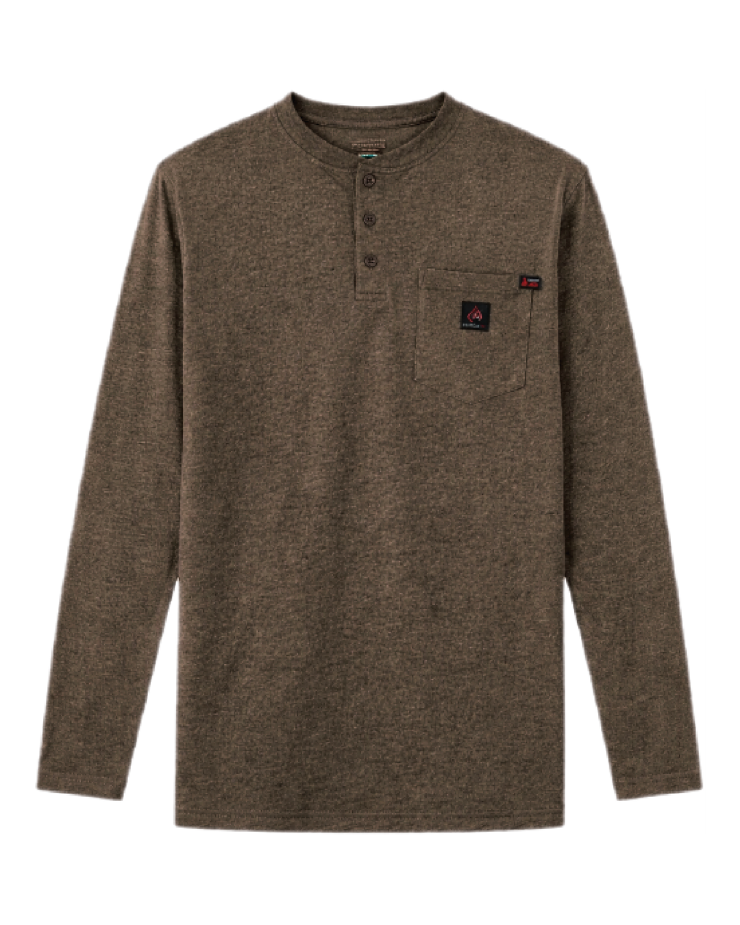Forge Fr Men's Heather Brown  Light Weight Henley Tee