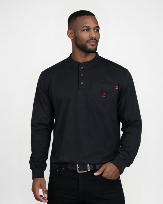 Forge Fr Men's Navy Light Weight Henley Tee