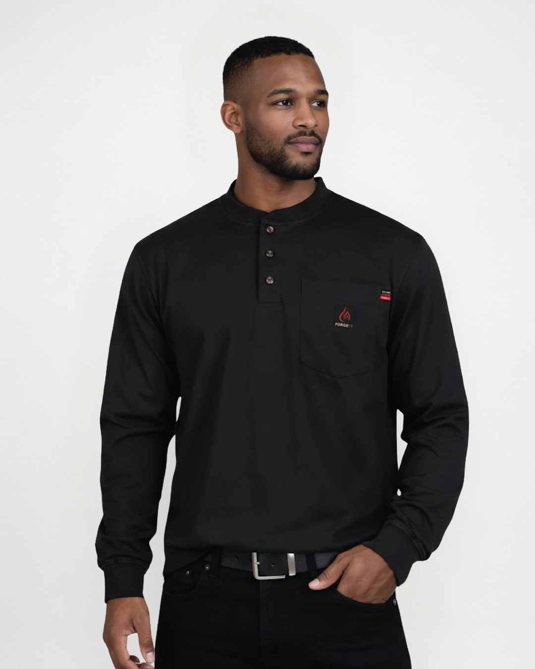 Forge Fr Men's Navy Light Weight Henley Tee