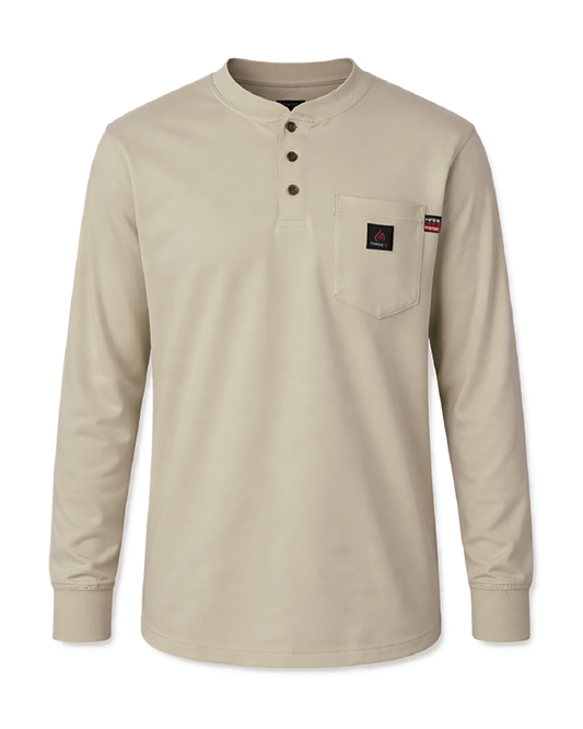 Forge Fr Men's Sand Light Weight Henley Tee