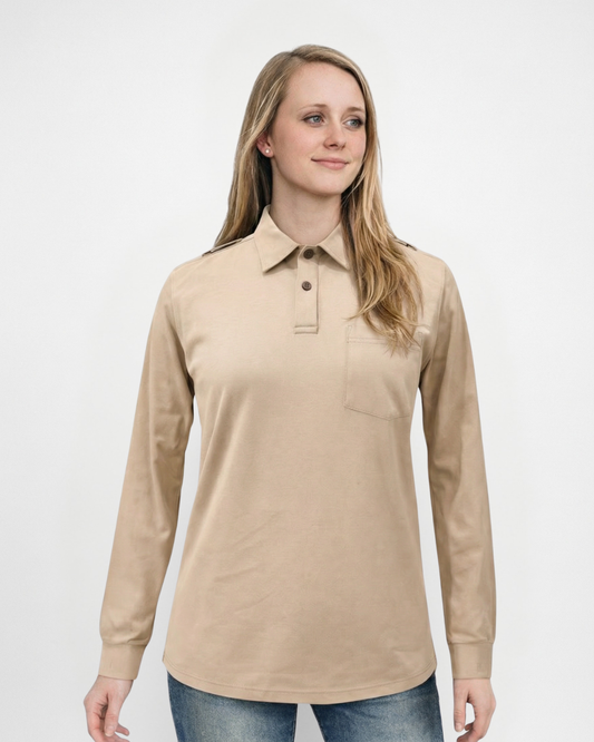 Forge Fr Ladies Khaki  Light Weight Polo Tee