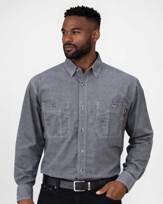 FORGE FR MEN'S 5.4 OZ STELLAR WEAVE BUTTON SHIRT