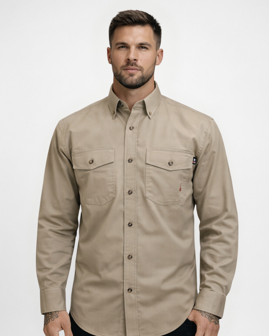 FORGE FR MEN'S 5.4 OZ STELLAR WEAVE BUTTON SHIRT