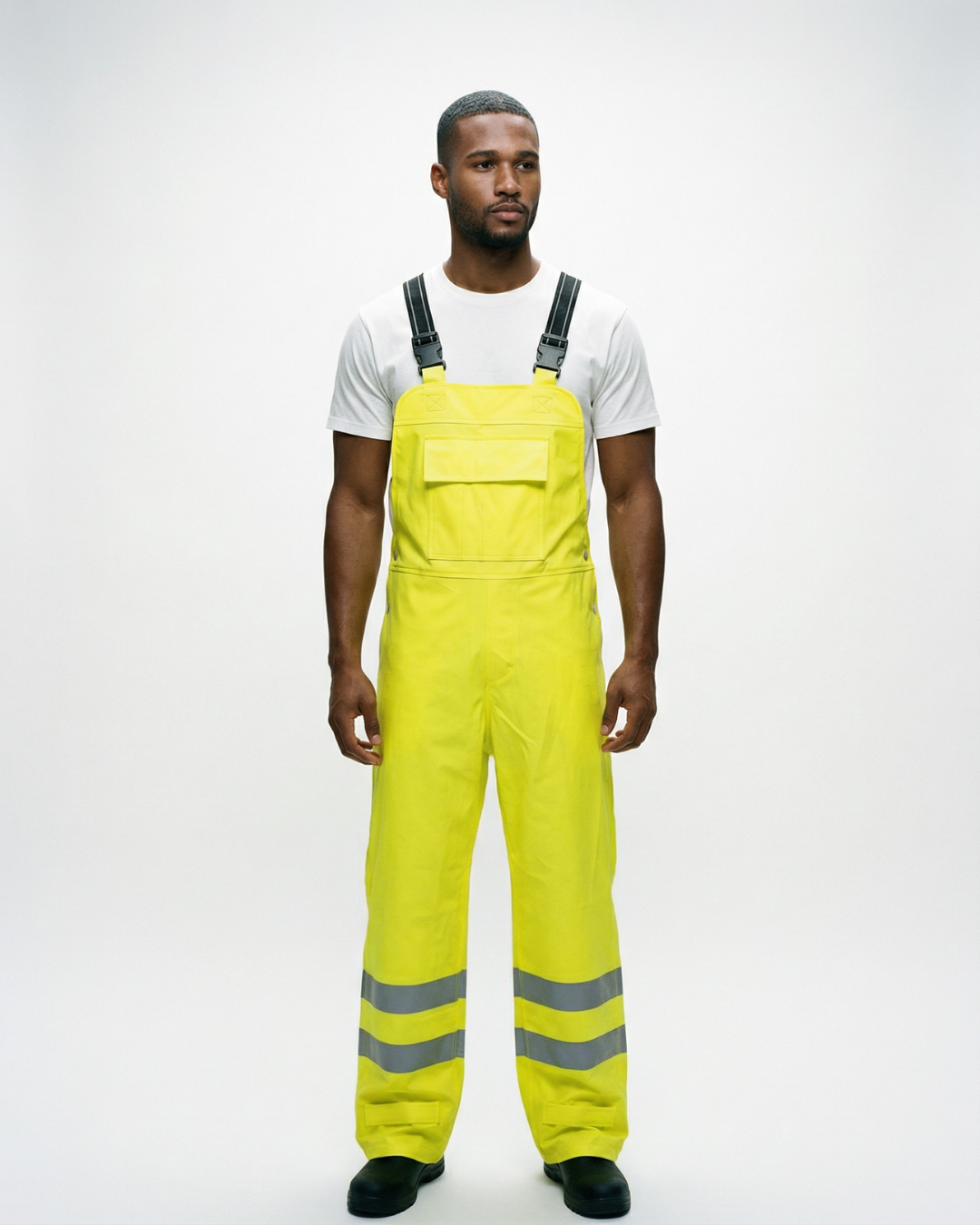 Forge Fr Men's Yellow Hi-Vis Rain Bib Overall