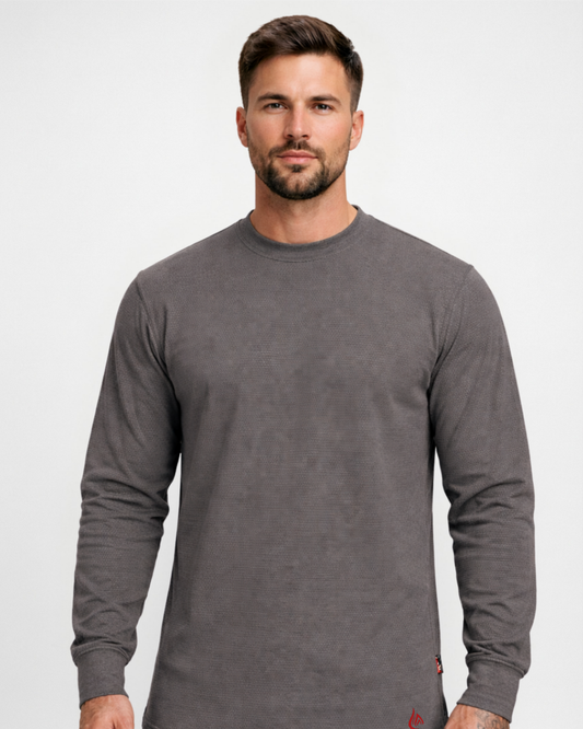 FORGE FR MEN'S  BASE LAYER CHARCOAL GREY TEE