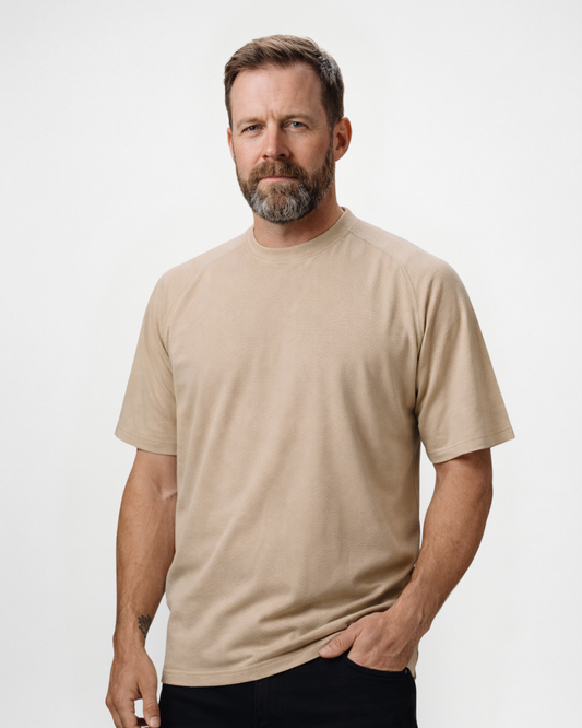 FORGE FR MEN'S SHORT SLEEVE BASE LAYER KHAKI TEE