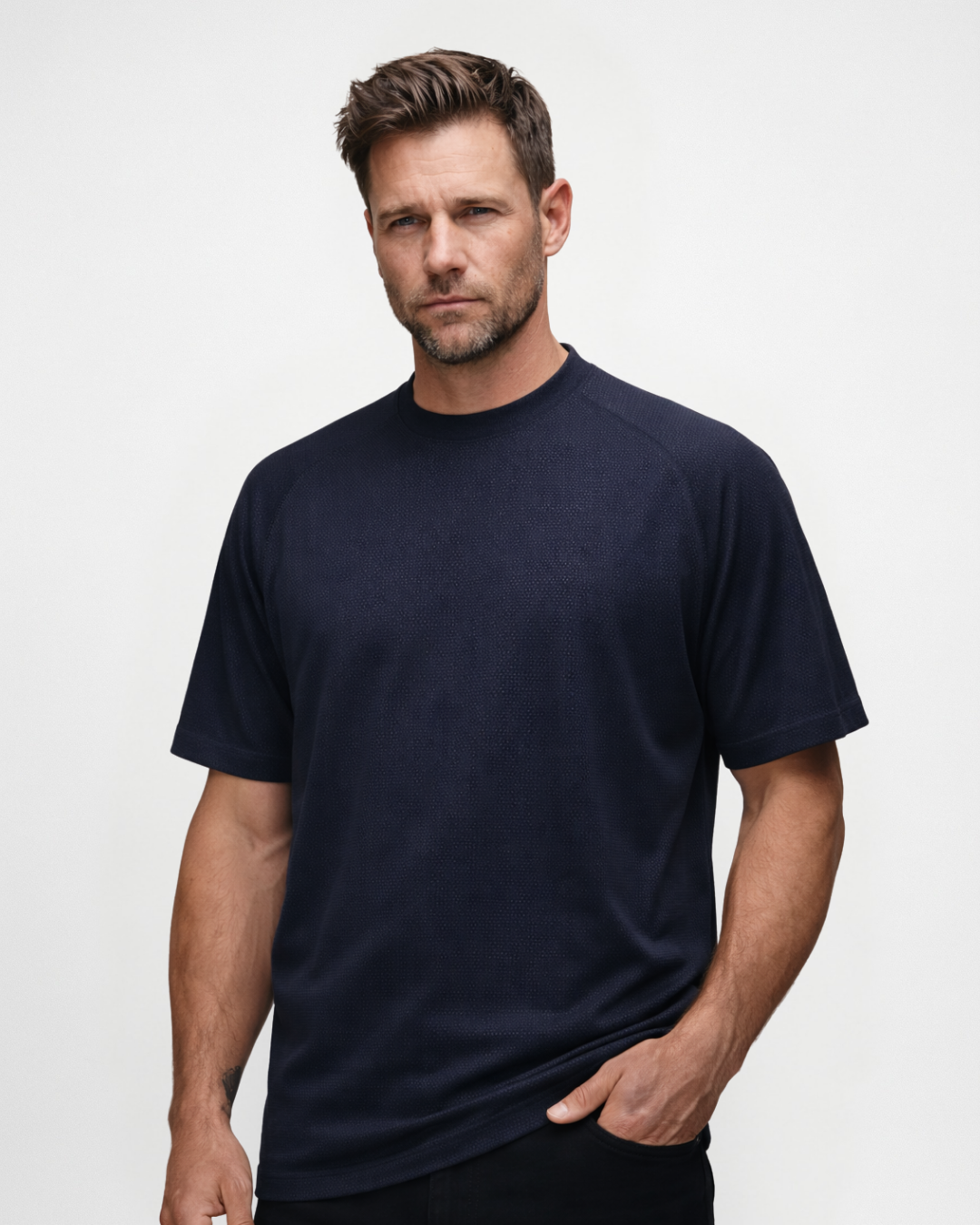 FORGE FR MEN'S SHORT SLEEVE BASE LAYER NAVY TEE