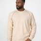 Forge Fr Men's Contrast Stitch Sand Light Weight Crew Neck Long Sleeve T-shirt