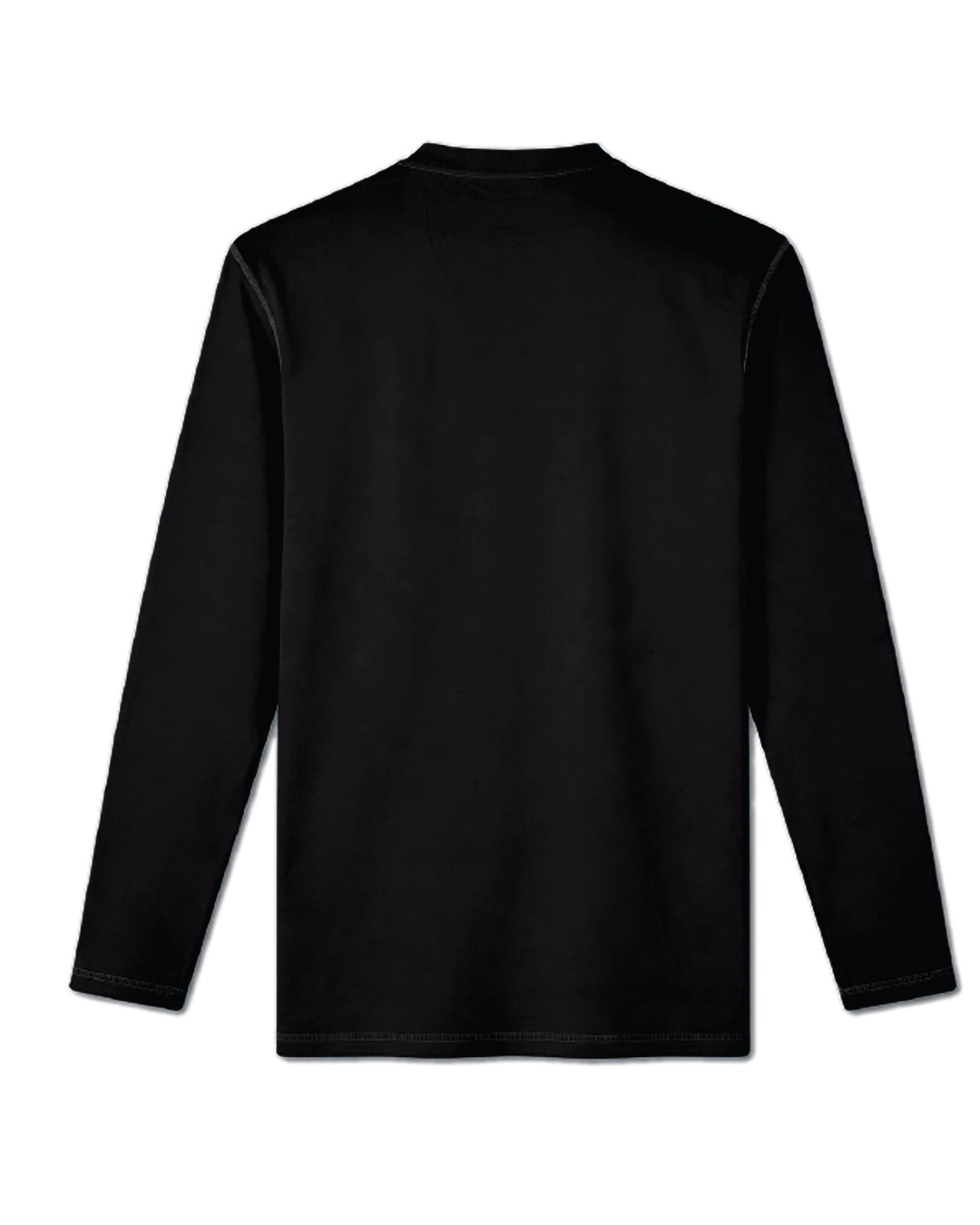 Forge Fr Men's  Light Weight Black Contrast Stitch Henley