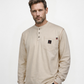 Forge Fr Men's Light Weight Sand Contrast Stitch Henley
