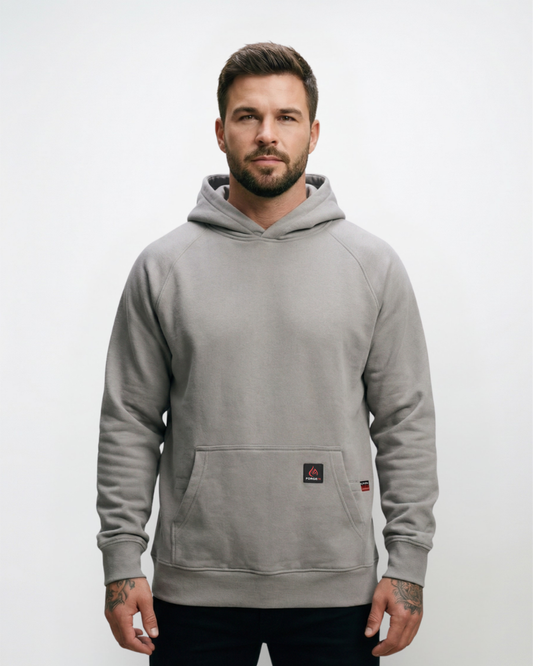 MEN'S FR GREY STRETCH PULLOVER HOODIE