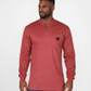 Forge Fr Men's Red Henley Neck Long Sleeve T-shirt