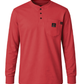Forge Fr Men's Red Henley Neck Long Sleeve T-shirt