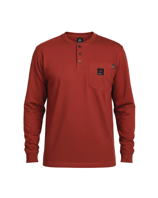 FORGE FR MEN'S STRETCH HENLEY TEE