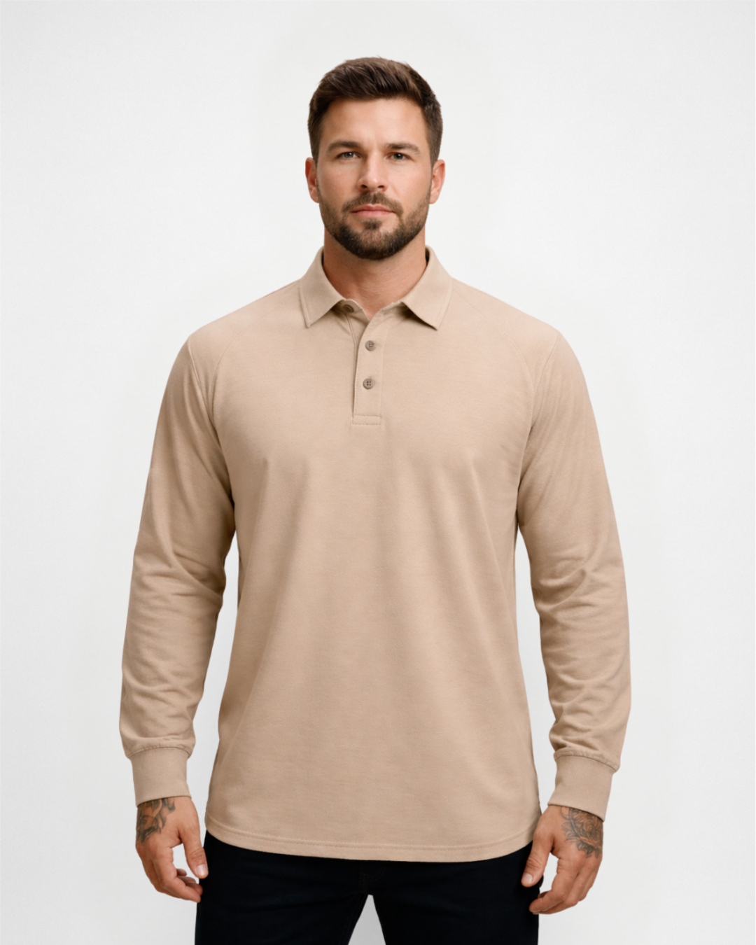 Forge Fr Men's Khaki  Light Weight Polo Tee