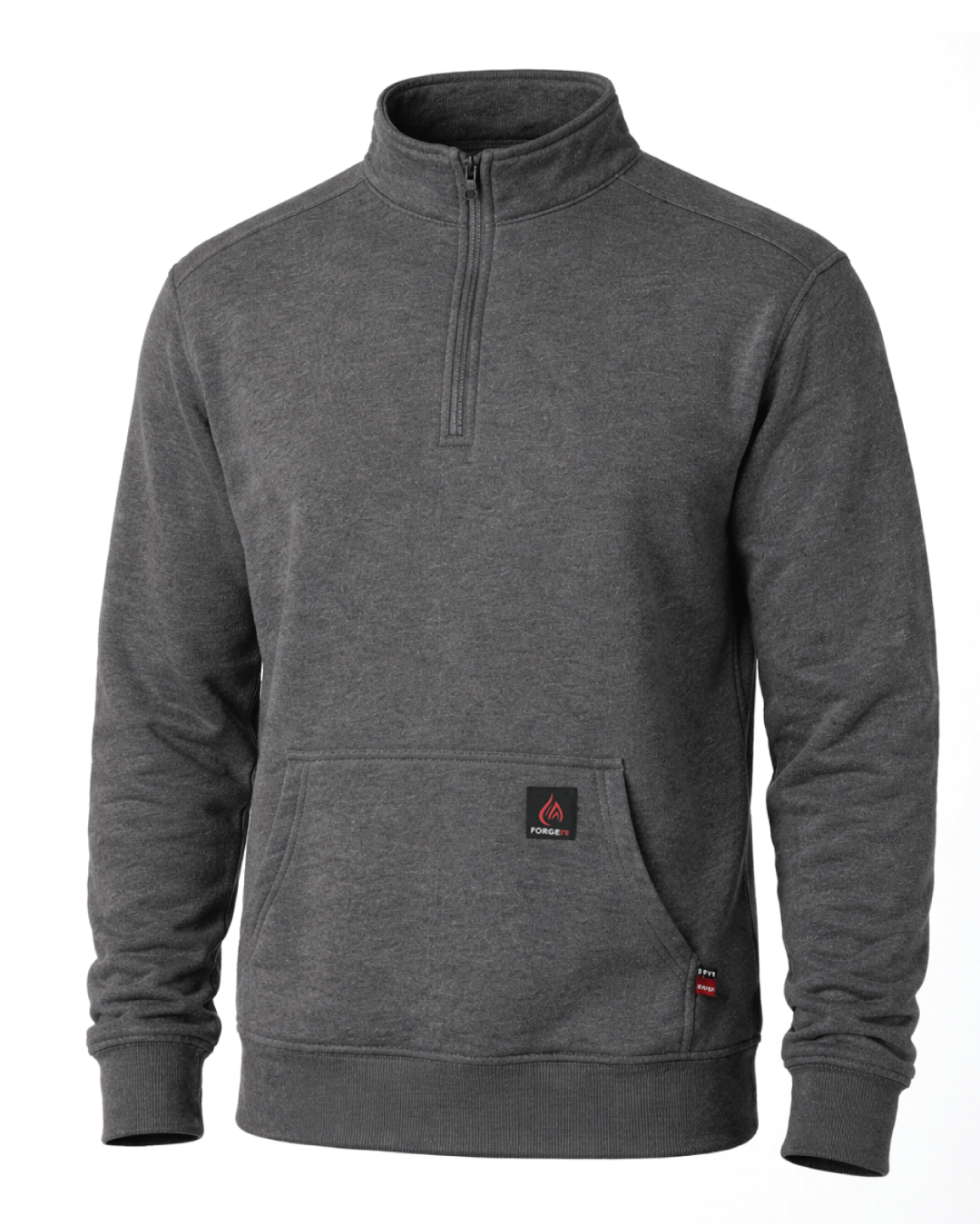 Forge Fr Men's Charcoal Grey High Neck ¼ Zip Sweater