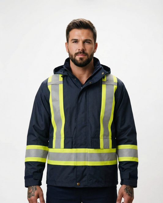 FORGE FR MEN'S NAVY RAIN INSULATED JACKET