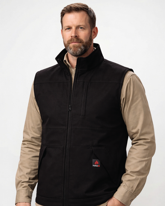 Forge Fr Men's Black Canvas Duck Vest