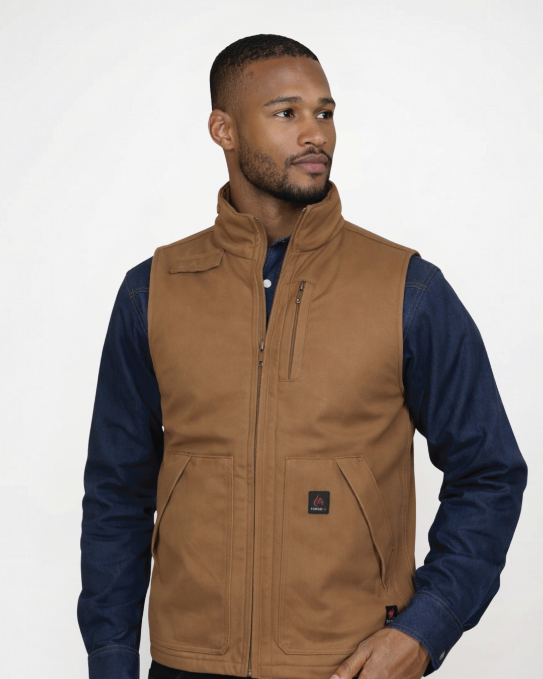 Forge Fr Men's Brown Canvas Duck Vest