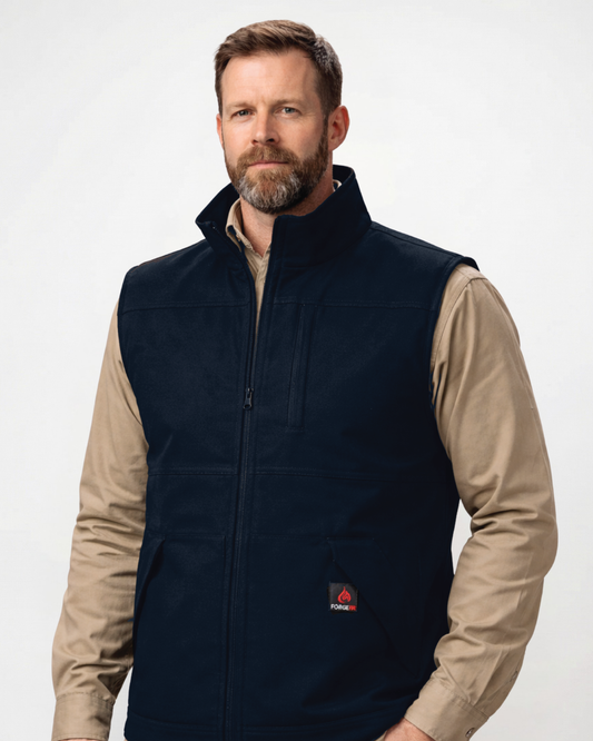 Forge Fr Men's Navy Canvas Duck Vest